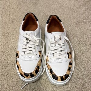 Cole Haan White and Leopard Print Sneakers